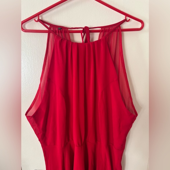 GYK Brand XXL Red Chiffon Dress - Picture 2 of 10